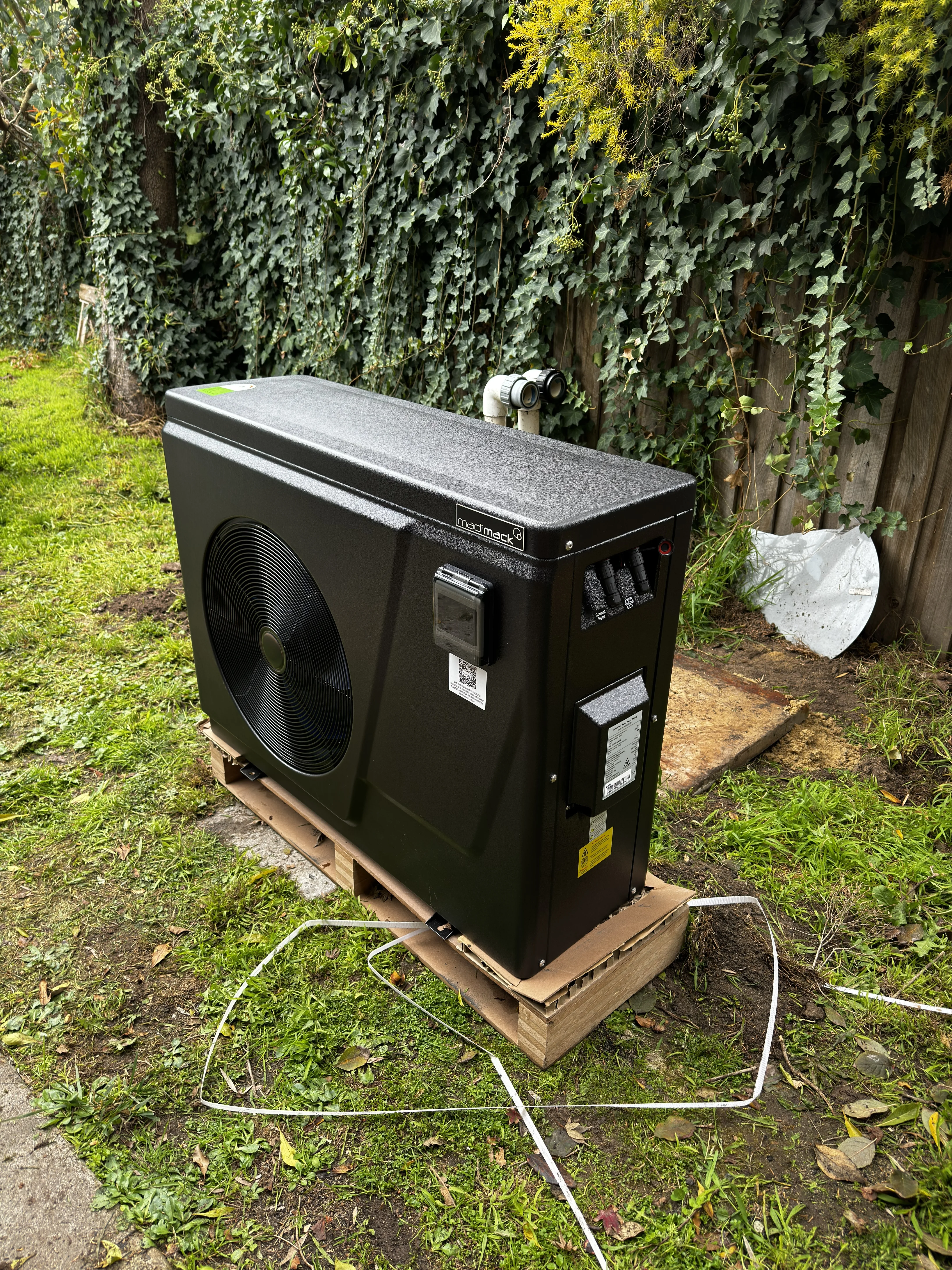 Residential pool heat-pump installation