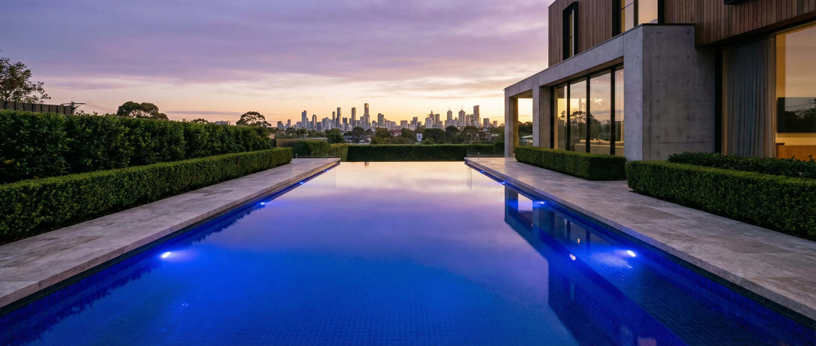 Crystal clear swimming pool in Melbourne